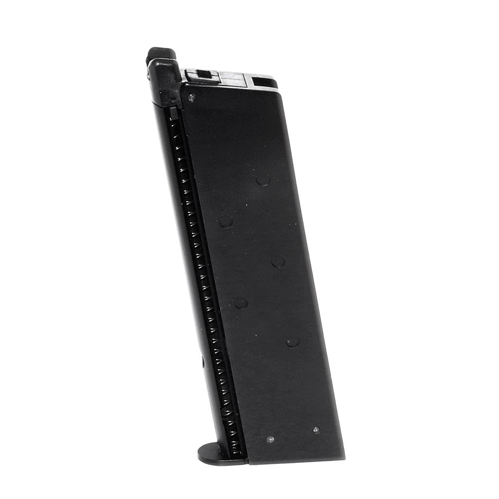 Airsoft Parties WE (WE-Tech) 16rd Gas Magazine Chargeur de gaz pour EMG SAI Red/AW NE Series/WE Single Stack 1911 GBB Pistolet Black Noir