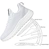 Feethit Femme Chaussures de Sport Running Air Respirant Chaussures de Course Légères Basket Fitness Gym Jogging Outdoor 40 Blanche #4