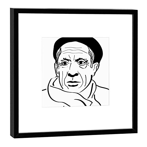 Tableau Pablo Picasso 52x52 cm avec cadre sombre COGNOSCO