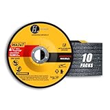 4-1/2 inch Grinding Wheels for General Purpose Metal & Stainless Steel, Aluminum Oxide Grinding Disc for Angle Grinder 4.5'' x 1/4'' x 7/8'' (10 Pack)