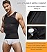 RIBIKA Gynecomastia Compression Shirt Slimming Body Shaper Vest Workout Tank Tops Abs Abdomen Undershirt Tummy Control Black