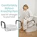 Vive Raised Toilet Seat Riser for Seniors (with Handles) - Handicap Rail Grab Bar Seat for Over Toilet - Elevated Safety for Elderly, Disabled, Medical - Standard