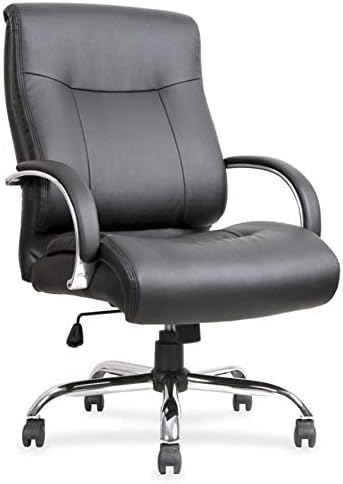Miniatura 6 de Lorell Leather Deluxe - Silla grande y alta, color negro