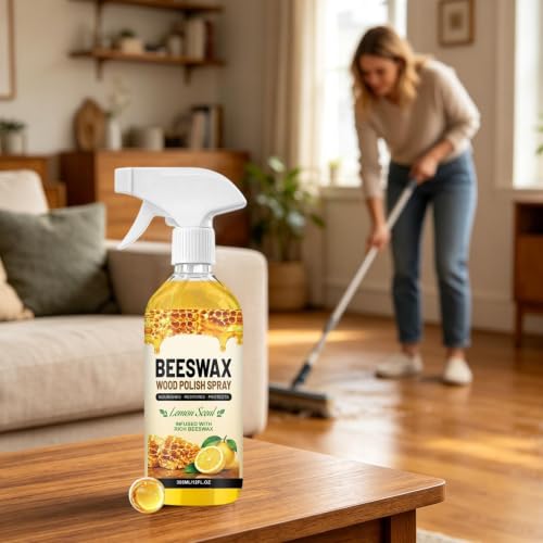 Spray para limpiar armarios y puertas de madera en el salón familiar 4