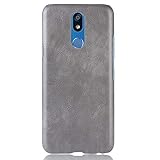 Custodia in pelle compatibile con LG K40 Case, Premium PU Leather LG K40 Case, Cover per LG K40-Grigio