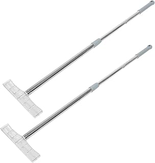 NUOBESTY 2pcs Portable Sign Holder Telescopic Pole for Parade Stainless Steel Airport Pick up Sports Voting Event Signage