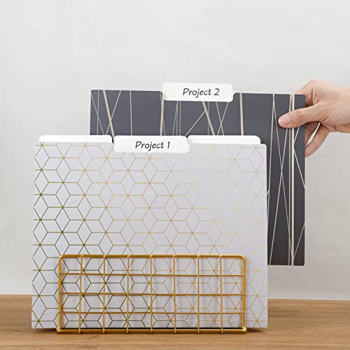 Eoout 18 Pack Decorative File Folders, Geometric Gold, Black&Grey, Letter Size Colored File Folders, 9.5 X 11.5 Inches, For Office, School, Home #TOP3