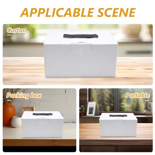 Image of ULTECHNOVO Heavy Duty Plastic Box Handles for Cardboard Boxes, Ergonomic Black Carry for Moving, Shipping & Packaging, Replacement Lift Handles for Corrugated Cartons and Gift Boxes