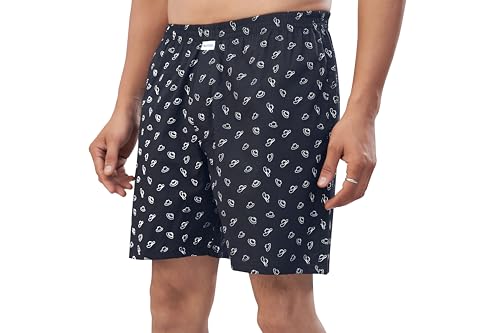 Image of Nermosa Men's 100% Cotton Boxer Shorts - Soft, Breathable, All-Day Comfort (Pack of 3)