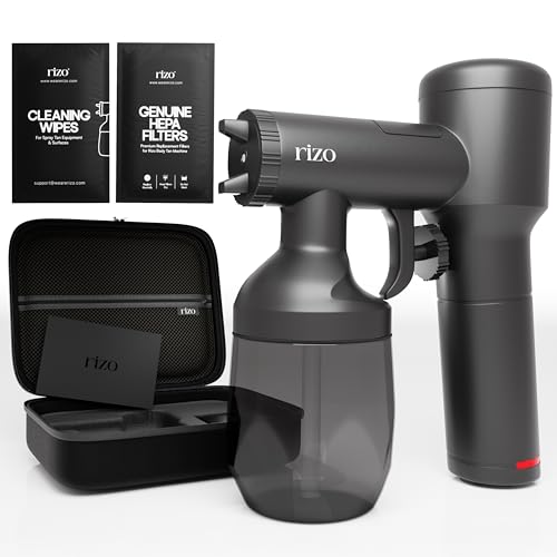 RIZO Cordless Spray Tan Machine Kit, Portable Tanning Airbrush for Home & Mobile Artists, Lightweight Rechargeable Spray Tan Gun with Precise Mist Control, Easy to Clean, Professional Bronze Results