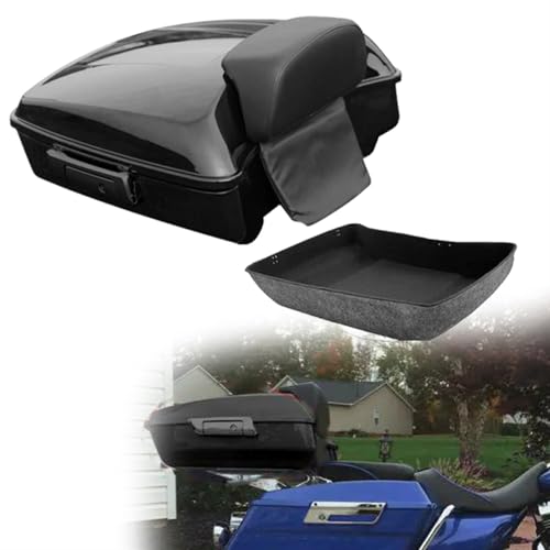 Contenuto della confezione: 1x baule per pacchetto tour con chiusura nera, 1x schienale, 1x rack di montaggio staccabile per pacchetto tour Two Up, 1x binario superiore per portabagagli per bagagliaio, 1 tappetino per pacchetto tour (a scelta)
