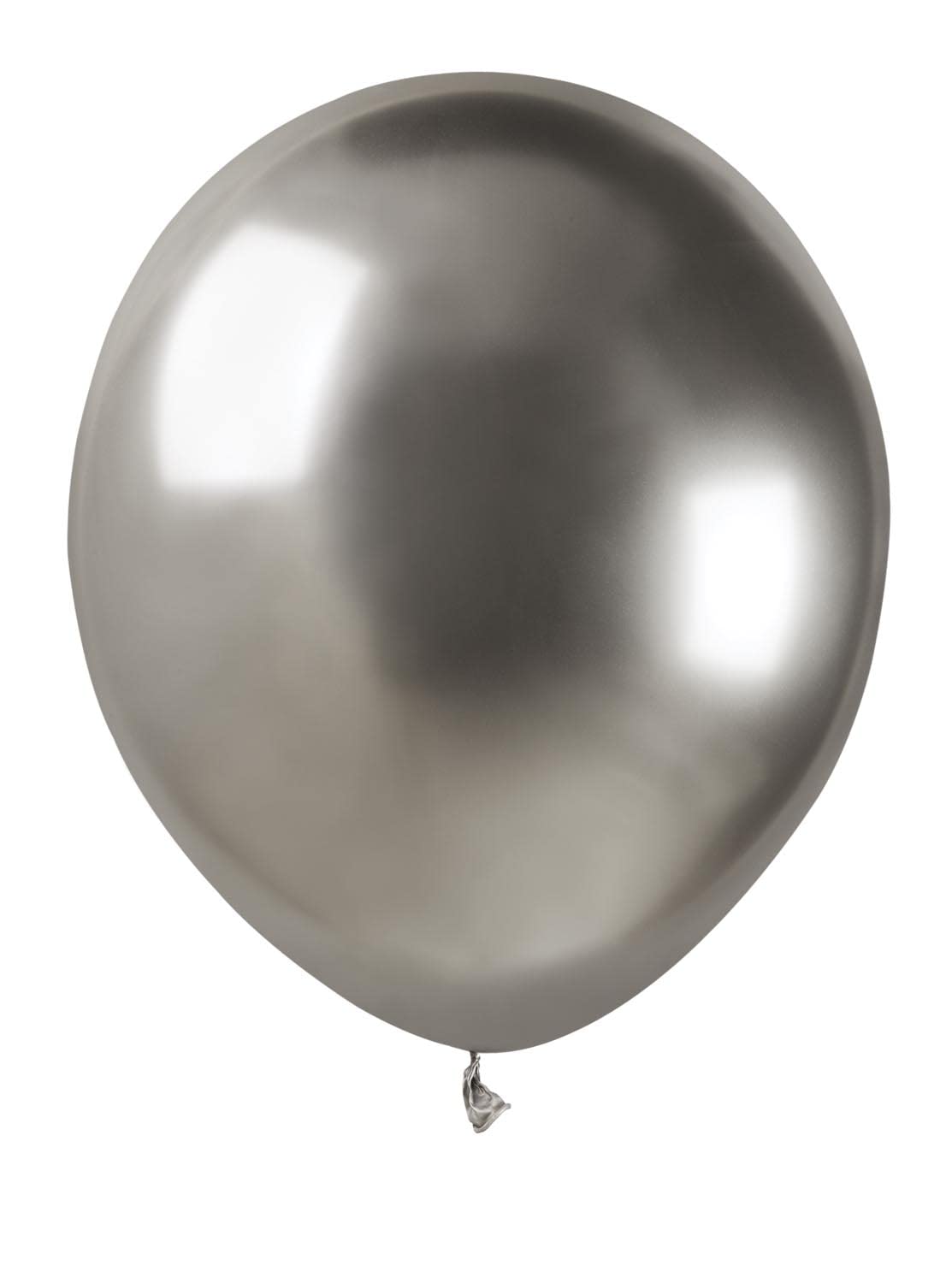 Pack 100 balloons metallized in natural latex Premium Quality A50 (Ø 13cm / 5"), silver metallized — image 1
