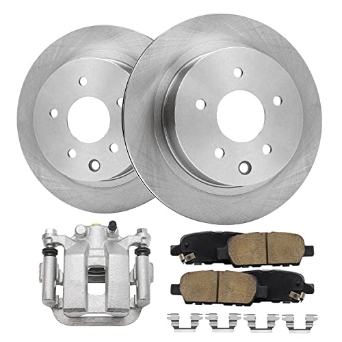 Image of Detroit Axle - Rear Disc Rotors Ceramic Pads Left Brake Caliper Replacement