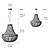 Newrays Wood Bead Chandelier Pendant Gray Blue Finishing Bohemian Boho Beachy Ceiling Lamp Light Fixtures (19.88 in*21.65 in)