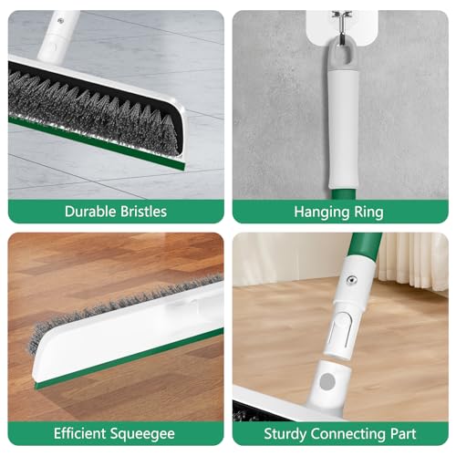 image for SetSail Upgraded Large 12 in Wide Floor Scrub Brush with 51-Inch Long 