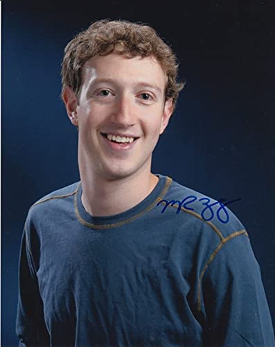 Mark Zuckerberg signed 8x10 photo