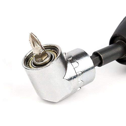 Etsamor 9Pcs Socket Driver Adapter Set Impact Hex Shank Drill Bits Extension Bar Set 1/4" 3/8" 1/2" & 105 Angle 1/4" Right Angle Drill Hex Drill Bit Screwdriver Socket Holder Adaptor #TOP6