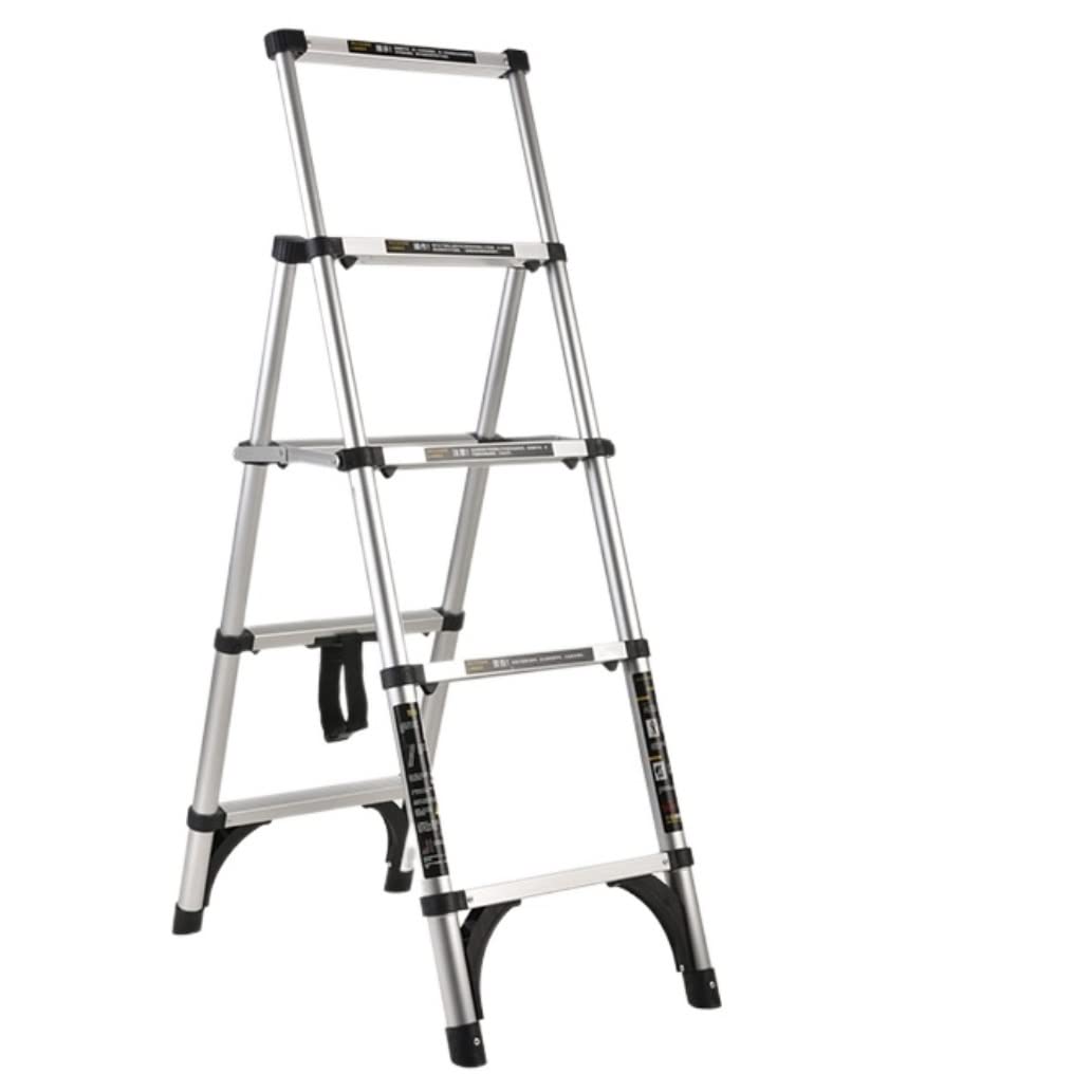 Escalera Taburete Plegable Escalera Telescópica Escaleras Telescópicas Escalera De Tijera De Aluminio Con Marco En A Escalera Plegable Escaleras De Tijera Portátiles Para El Hogar, 330 Lb Escalerilla