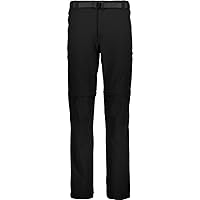 CMP Pantaloni Zip off Elasticizzati da Uomo, Nero