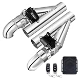2.5 Inch Electric Exhaust Cutout with Elbow Valved Muffler Valvetronic Exhaust Valve Kit (2 pcs)