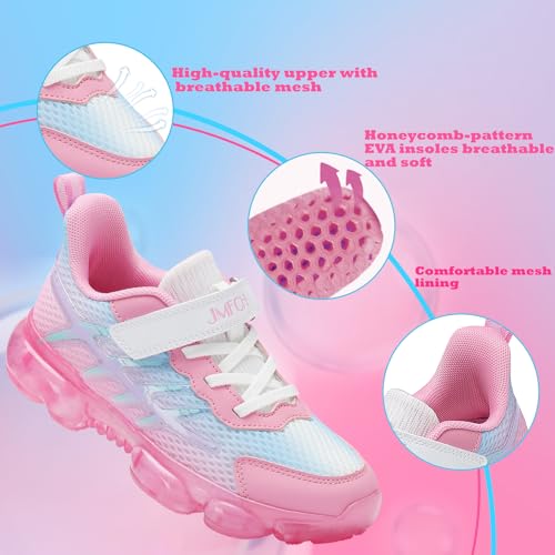Image of JMFCHI Boys Girls Kids' Sneakers Knitted Mesh Sports Shoes Breathable Lightweight Running Shoes for Kids Fashion Athletic Casual Shoes