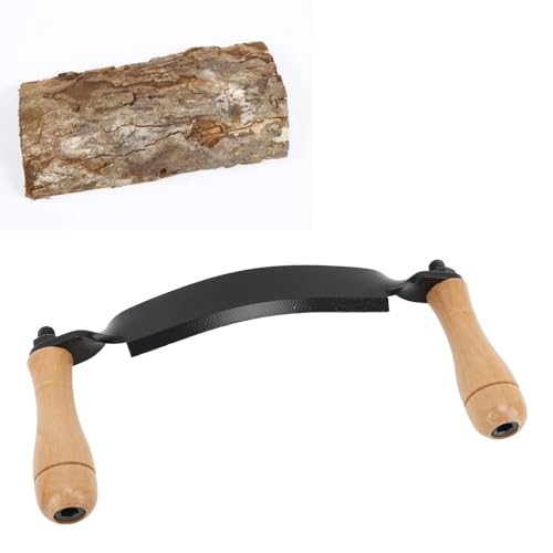 banapoy Zeichnen Rasur Werkzeug, Gebogenes gerades Zugmesser Entrindungswerkzeug für Baumstämme, Werkzeug zum Entfernen von Baumrinde, Holzbearbeitungswerkzeug, Werkzeuge für (Gebogener