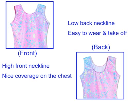 Image of Domusgo Toddler Leotard Gymnastics Long Sleeve, Sparkly Tumbling Dance Leotards for Baby Girls Kids Teens 2-14 Years