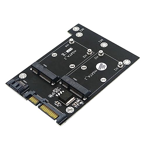 Conversor Dual mSATA a SATA3.0 de 6Gbps con indicador LED de lectura estable