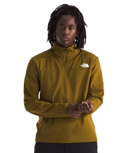 Image of THE NORTH FACE mens Cedar Trail Grid Fleece Quarter Zip Jacket | Cold Weather Top With Durable, Reinforced Bindings