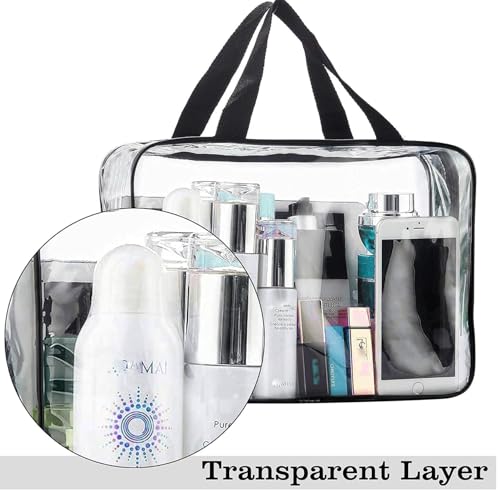 Image of Pack of 6 Transparent Pvc Storage Bag for Saree Covers,Clothes, Lehenga, Blankets, Bedsheets, Toys, Docs | Wardrobe Organizer | Clear Storage Box Bag (6)