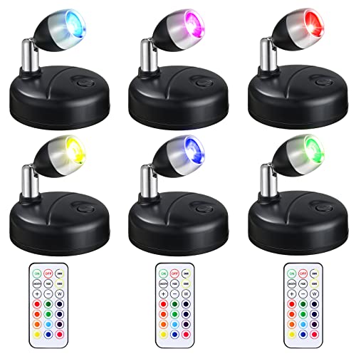 Hortsun 6-Pack Battery LED Spotlight