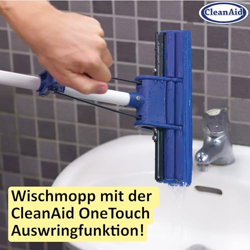 CleanAid Easy PVA Schwammmopp – Alternative zum Bodenwischer | Extra Saugstarker Schwamm Mop mit...