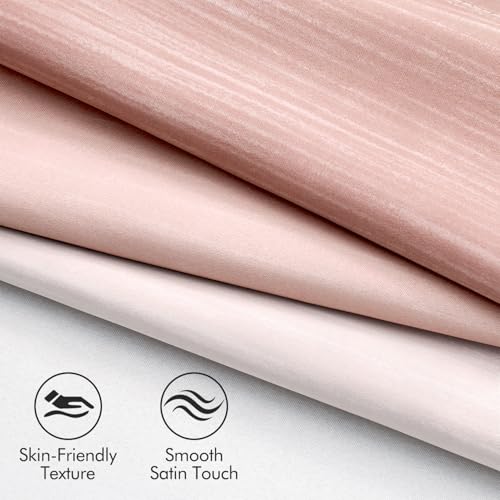 MIULEE Pink and Greyish White Ombre Blackout Curtains 52Wx72L Set of 2 — view 4