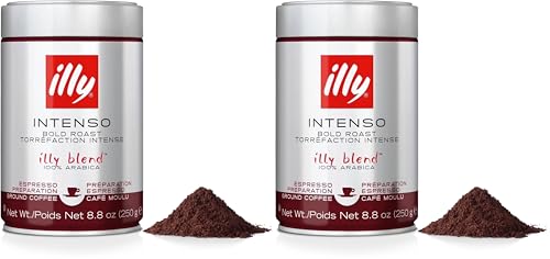 illy Kaffeepulver Intenso Espresso, Kaffee gemahlen...