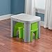 Step2 Mighty My Size Kids Table & Chair Set, Playroom Activity Table for Arts & Crafts, Made of Durable Plastic, For Toddlers 2+ Years Old, Gray & Green