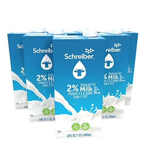 Schreiber 2% Milk, Shelf Stable Milk, Low Fat with Vitamin