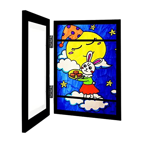 Time Tree Kids Art Frames, Kids Art Display Storage Frames, Children Art Projects Kids Art Frames, A4 Artwork Picture Frame Changeable Front Opening With Hd Glass(8.5"X11" Black, 1Pcs) #TOP14