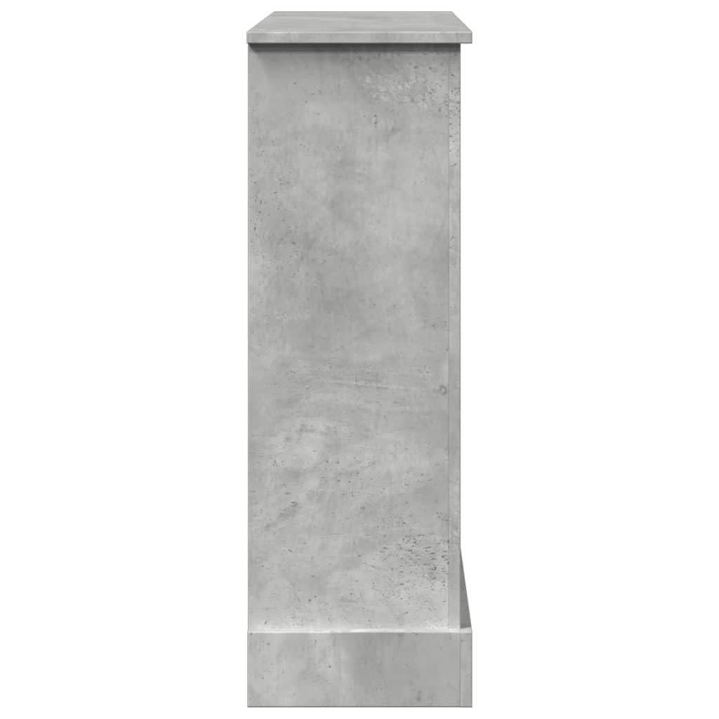 vidaXL Cornice per Camino Grigio Cemento 90x30x90 cm in Truciolato