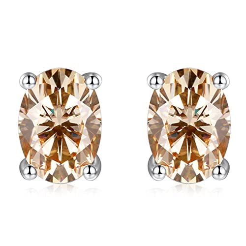 Boucles d'oreilles moissanite colorée en cadeau d'Argent 925