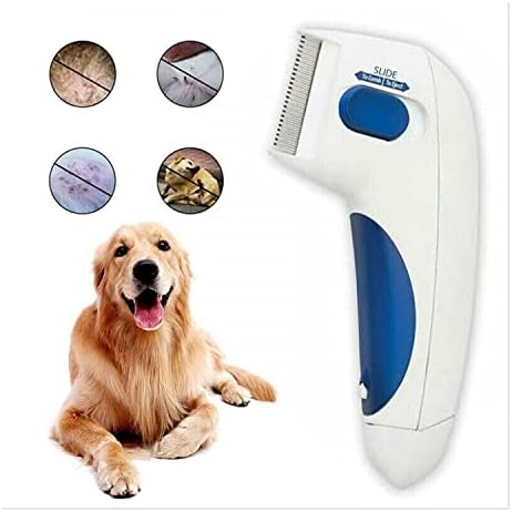 Pet Comb, Pet Fleas Comb Cat Dog Fleas Grooming Removal Automatic Kill Lice Electric Head Brush Pets Health Car