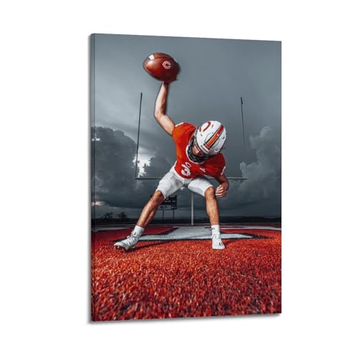 Art mural moderne football tableau joueur passe déco ado WIZIGM 30x45