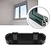 The Lord of the Tools 20PCS Window Drainage Cover Caps Replacement Weep Hole Covers Plastic for UPVC Windows Accessories 39.5 x 10 x 6.5mm Black