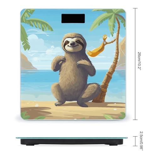 Báscula digital de baño con vidrio templado y pantalla LCD miniatura 2