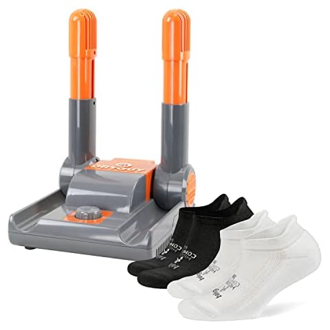 DryGuy Force Dry Boot Dryer + Balega Hidden Comfort White/Black Large, Bundle Pack Cover