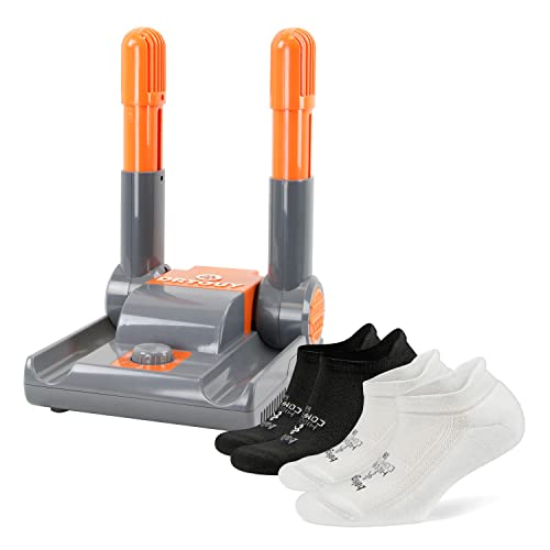 Force Dry Boot Dryer + Balega Hidden Comfort White/Black Small, Bundle Pack