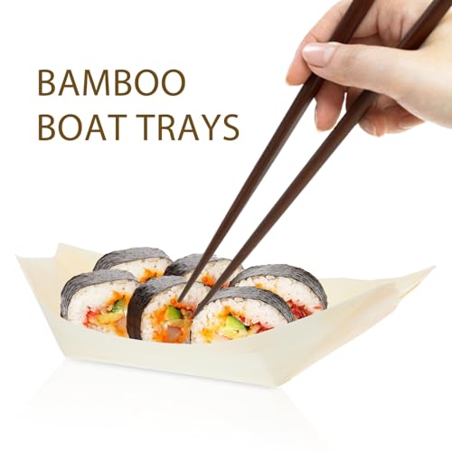 Platos tipo bote para sushi, pack 50 unid miniatura 3