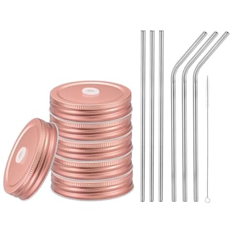 sourcing map 13pcs Stainless Steel Mason Jar Lids Cover