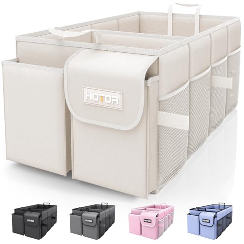HOTOR Trunk Organizer - Foldable Car Storage for SUVs &...