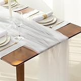 Photo Gallery clothfuna runner da tavolo in rete bianca, 160 x 300 cm, lungo e trasparente, in garza sottile, per tavolo da pranzo, feste di nozze, compleanni, banchetti, decorazione per la casa Photo Gallery clothfuna runner da tavolo in rete bianca, 160 x 300 cm, lungo e trasparente, in garza sottile, per tavolo da pranzo, feste di nozze, compleanni, banchetti, decorazione per la casa