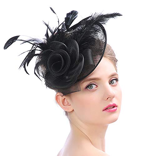 Épingles à cheveux Femme Accessoire Coiffure Mariage Chapeau Bibis Fascinator Bride en Maille Élégantes Serre-tête pour Cocktail Derby Cérémonie...